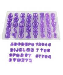 Card Alphabet and Number Cutter Set Plastic 1" 40pcs