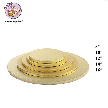 Drum Cake Board Golden12mm 8" to 16"