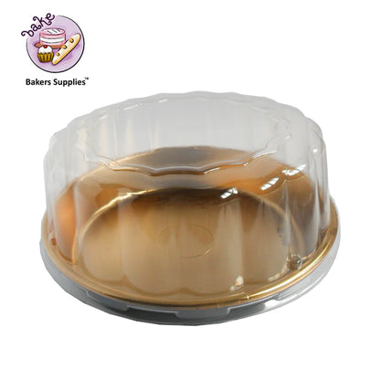 Golden Base Disposable Cake Clear Container