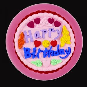 Silicon Mini Happy Birthday Floral Fondant Mold