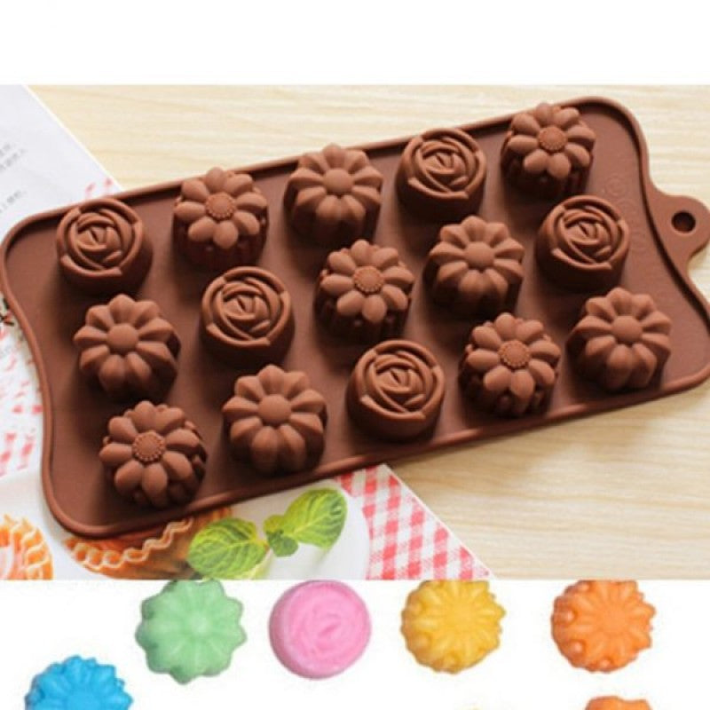 3 FLOWER SILICON CHOCOLATE MOLD