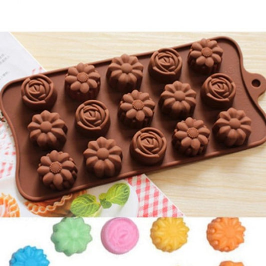 3 FLOWER SILICON CHOCOLATE MOLD