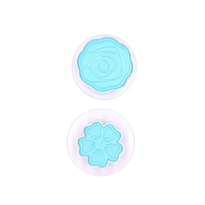 HEART FLOWER & ROSE PLUNGER CUTTER SET 2 PIECES