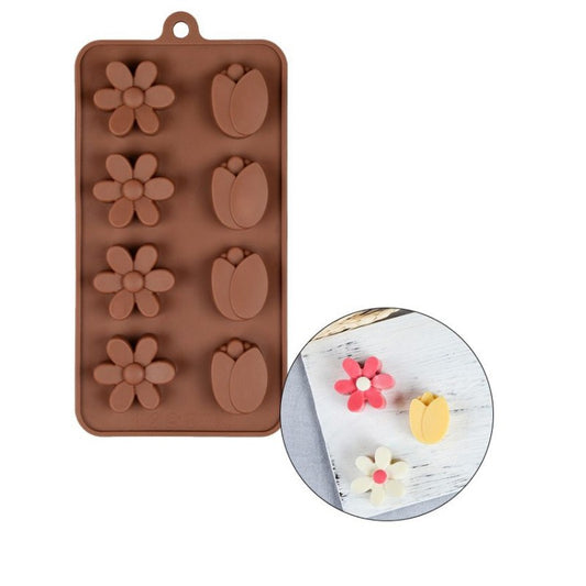 SILICON TULIP FLOWER CHOCOLATE MOLDS