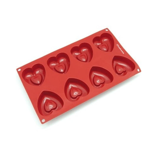 8 CAVITY DOUBLE HEART SILICON MOLD TRAY