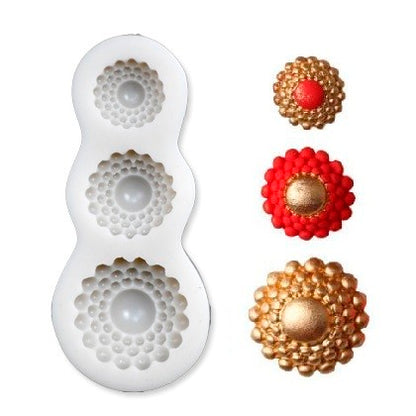 Silicon 3 Flower Ascending Fondant Mold