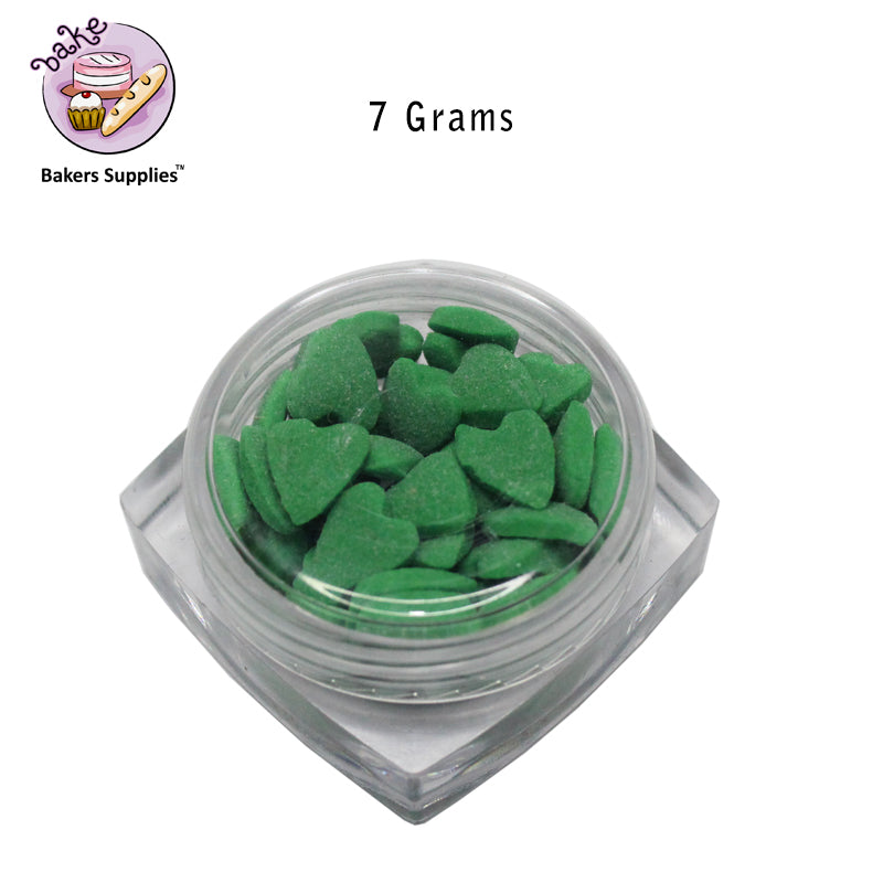 7mm Green Hearts Sprinkle Confetti