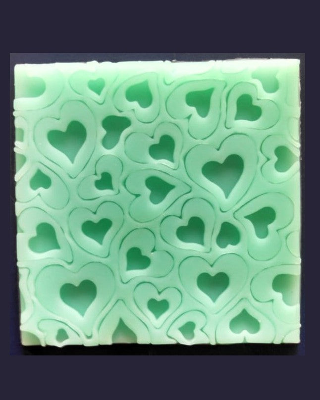 Silicon Green Multi Heart Fondant Mold