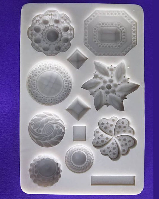 Silicon Royal Gems Fondant Mold