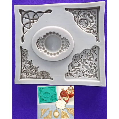 SILICON ROYAL CORNER FONDANT MOLD