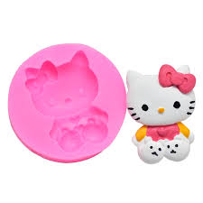 3D HELLO KITTY SILICON FONDANT MOLD