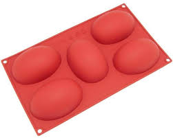5 Cavity Easter Eggs Silicone Mold size 11.6" x 6.9"