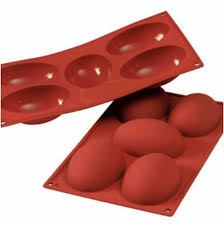 5 Cavity Easter Eggs Silicone Mold size 11.6" x 6.9"