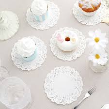 Grade Doilies Paper Round White 250pcs