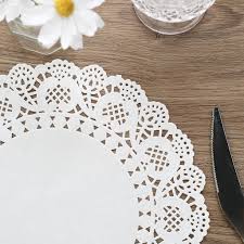 Grade Doilies Paper Round White 250pcs