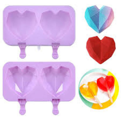 GEOMETRIC HEART POPSICLE CAKESICLE MOLD