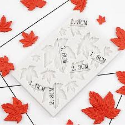 SILICON MAPLE LEAVES FONDANT MOLD