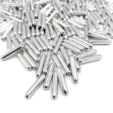 Metallic Silver Rods Sprinkle Confetti
