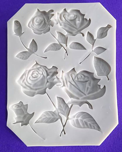 Silicon Multi Rose Fondant Mold Size 11×8.5cm