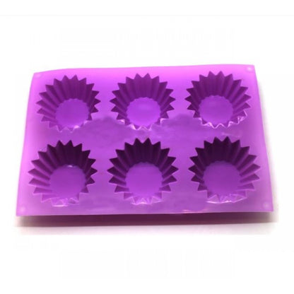 SILICON 6 CAVITY CUPCAKE MOLD TRAY