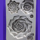 Silicon Giant Multi Rose Fondant Mold Size 13x8cm