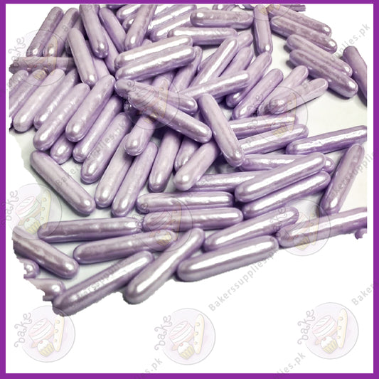Metallic Purple Rods Sprinkle Confetti