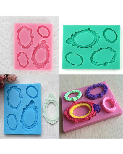Silicone Mirror Frame Fondant Mold