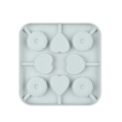 SILICON 3D HEART ROUND LOLLIPOP CANDY MOLD
