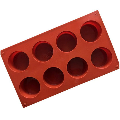 8 Cavity Cylinder Silicon Mold Tray size 11" x 6.8"