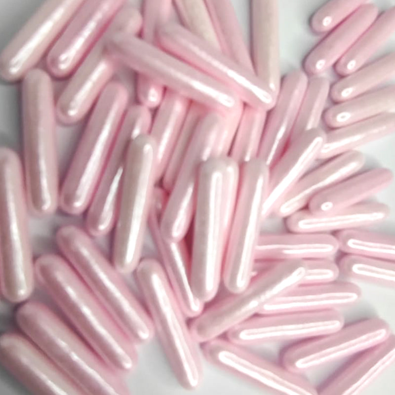 Metallic Pink Rods Sprinkle Confetti
