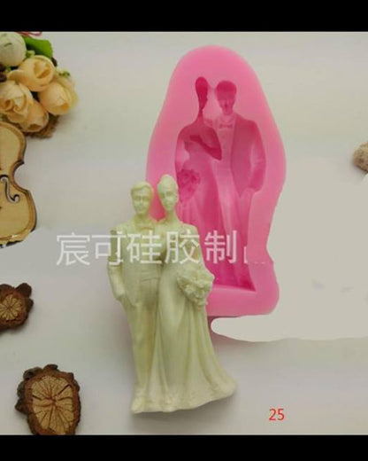 Silicon Elegant Couple Fondant Mold