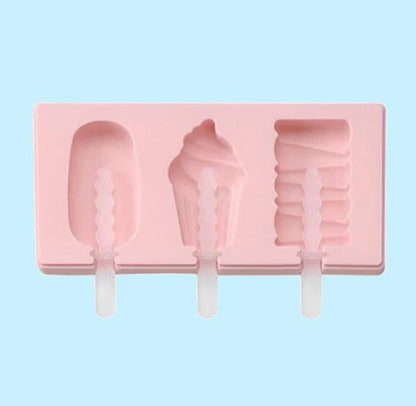 Silicon Ice cream Cakesicles Popsicles Mold 3 Cavity