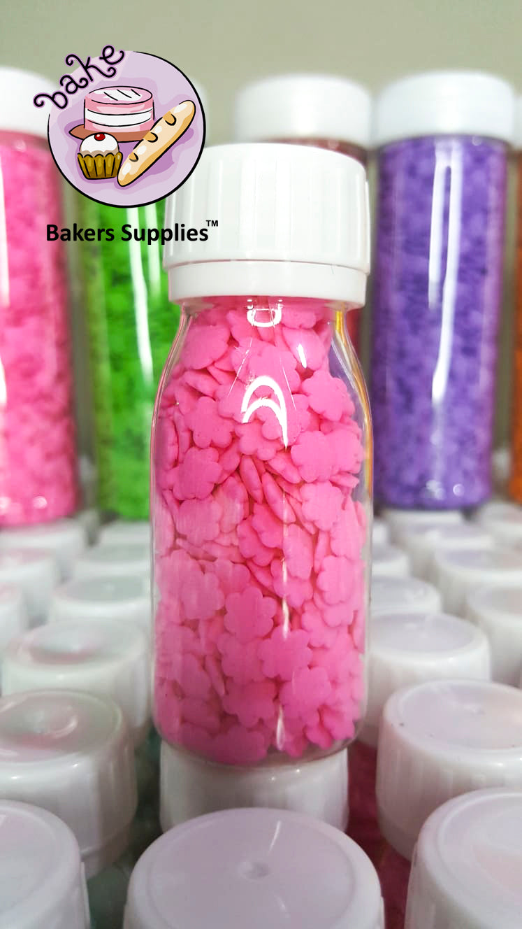 4mm Solid Pink Flower Sprinkle Confetti