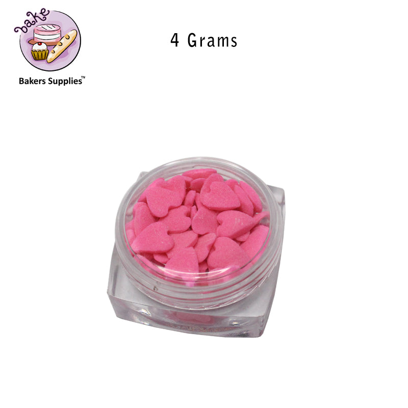 7mm Pink Hearts Sprinkle Confetti