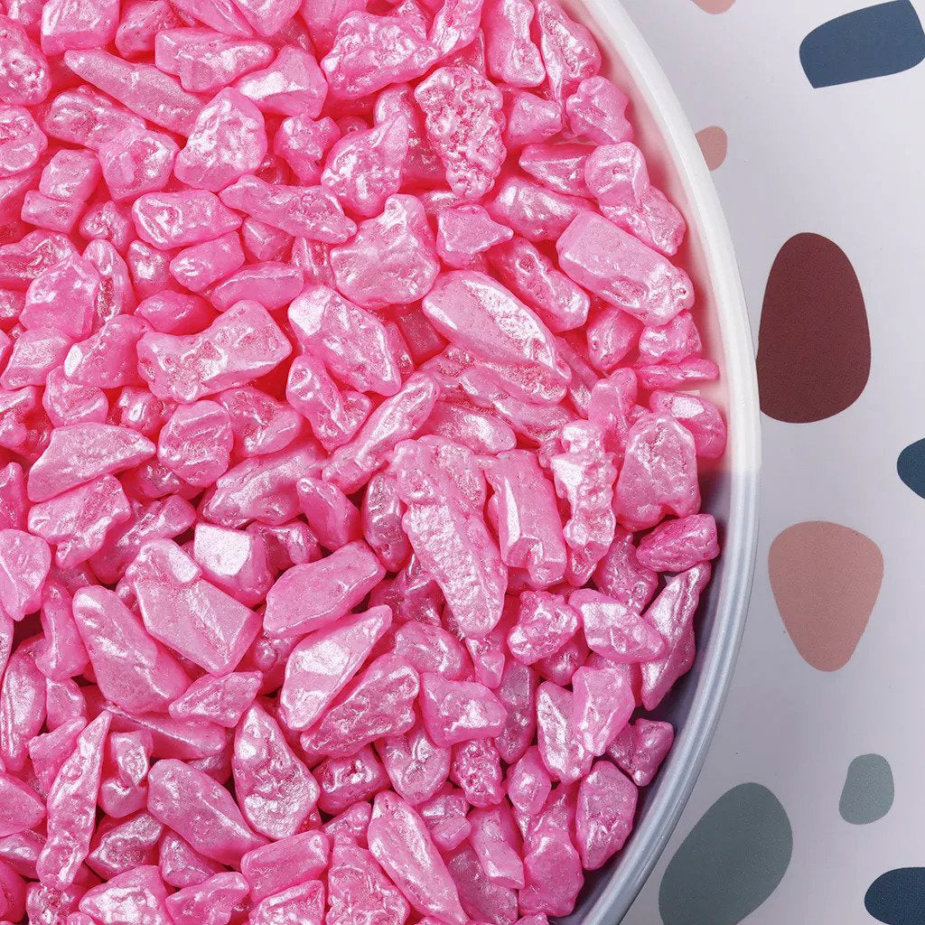 Pink Shy Rocks Dark Pink Shiny Rocks Sprinkle Confetti – Bakers Supplies