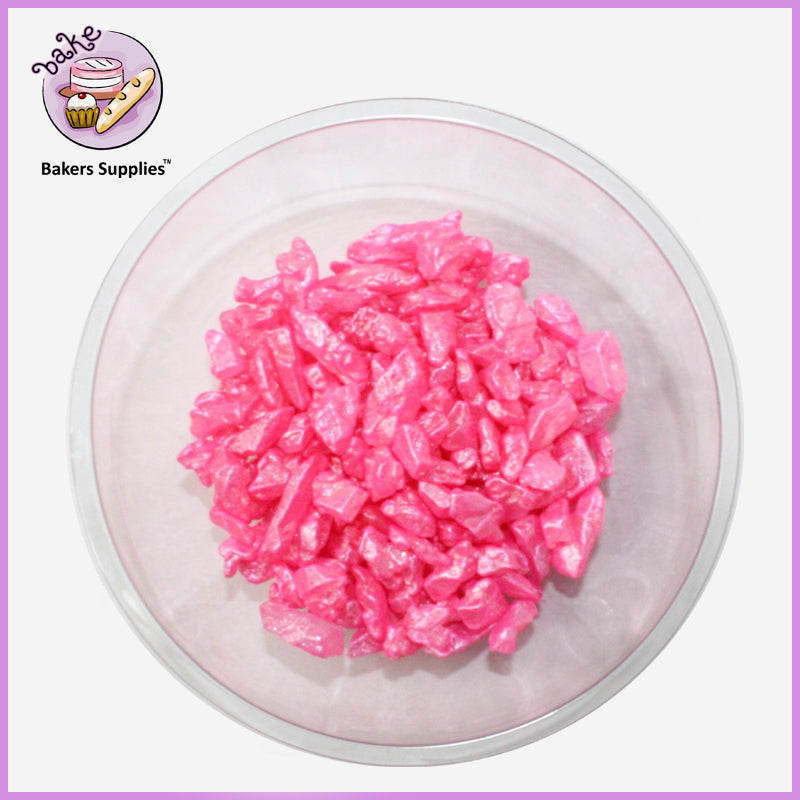 Dark Pink Shiny Rocks Sprinkle Confetti