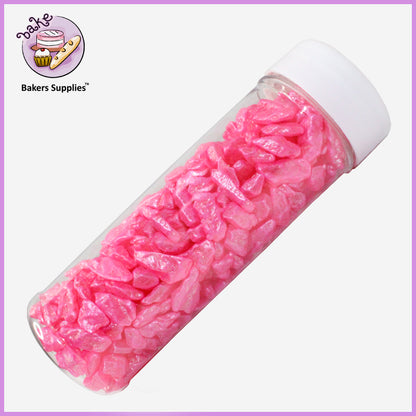 Dark Pink Shiny Rocks Sprinkle Confetti