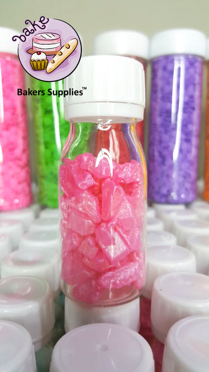 Dark Pink Shiny Rocks Sprinkle Confetti