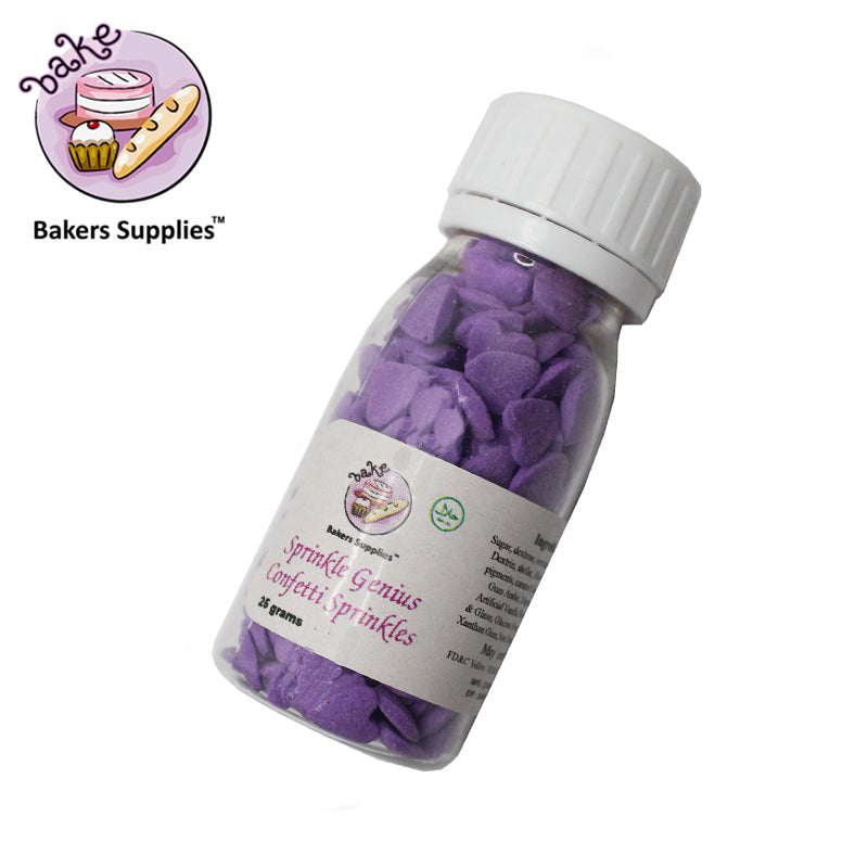 7mm  Purple Hearts Sprinkle Confetti