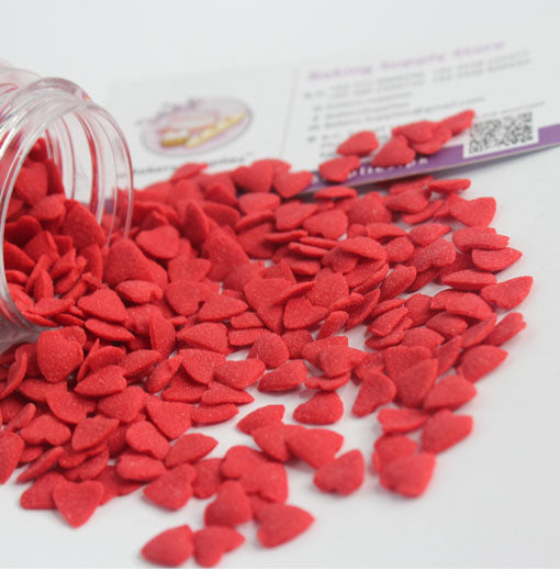 7mm Red hearts sprinkle Confetti
