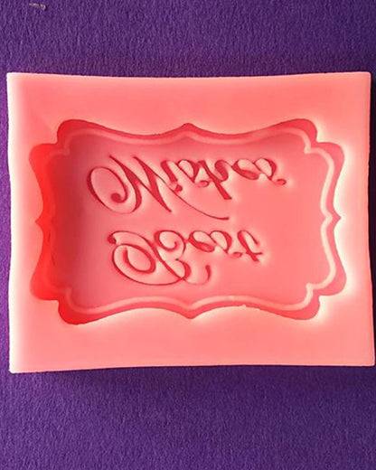 Silicon Best Wishes Banner Fondant Mold