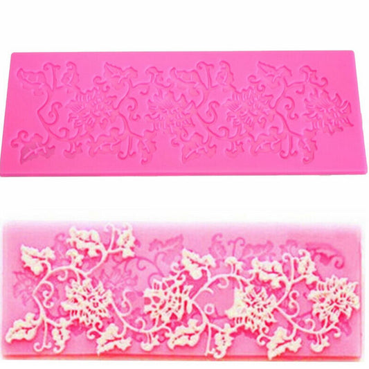 Silicon Leaves Lace Fondant Mold