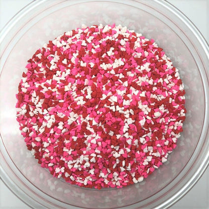 Mini Hearts Red White Pink Sprinkles Confettis