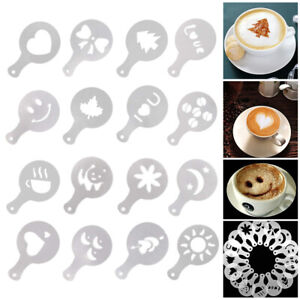 Cup Cake Coffee Stencils Pack Blue Red 12 Pcs