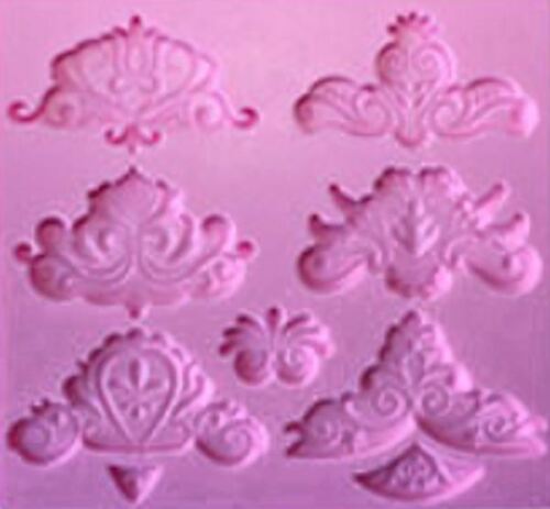 Baroque Lace Designs 9 Cav Fondant Silicone Mold