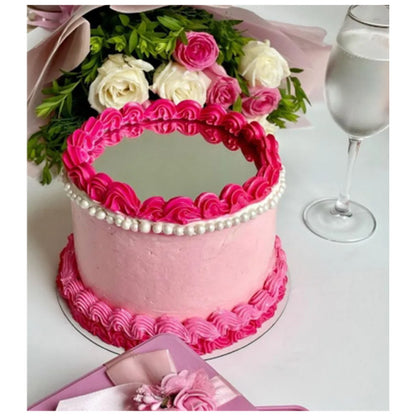 Acrylic Round Shape Selfie Mirror for Cake