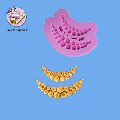 SILICON BEAD CURVE FONDANT MOLD