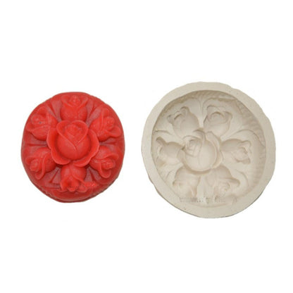 SILICON NIRAL ROSE SOAP FONDANT MOLD
