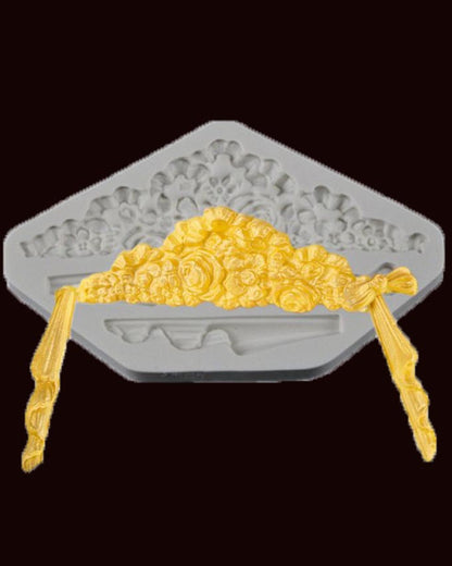 SILICON BOW TIARA CROWN FONDANT MOLD