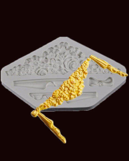 SILICON BOW TIARA CROWN FONDANT MOLD